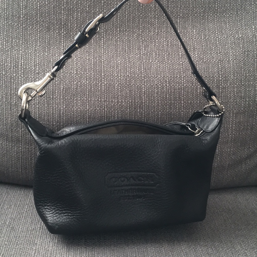 Small Black Leather Coach Bag